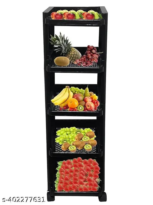 5-tire storage cart in free size, perfect for both tire & vegetable storage in India