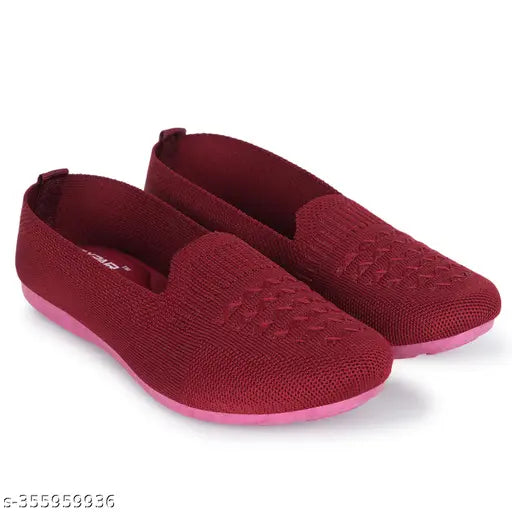 Textured mesh ballerinas in cool colors - Beautiful and comfortable belly for women, slip-on design