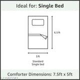 White Dolphin 3D Printed Cotton Comforter for Kids Single Bed, soft & reversible design, ideal for both boys and girls