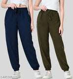Heavy weight cotton winter joggers, loose fit, 2 pockets, women's track pants combo - India