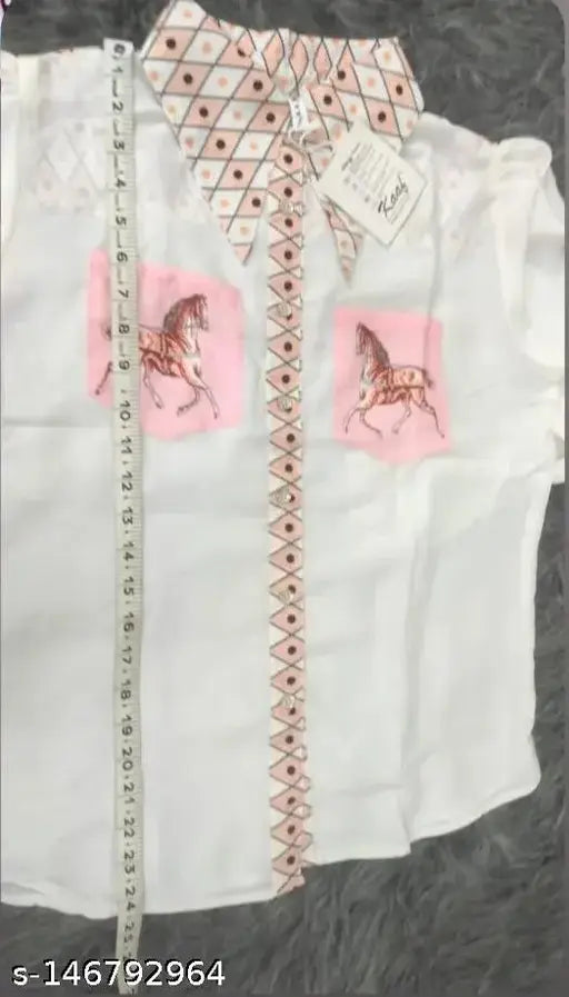 Trendy pink cotton skirt set with long sleeves, free size, made in India