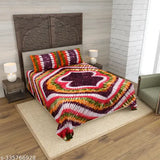 King Size Pure Cotton Tie Dye Bedsheet with 100 Guaranteed Fast Colors, batik print on superfine quality flat sheets for summer
