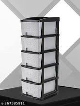 Grey plastic 5xL drawer storage organizer for clothes, books, shoes, toys, socks, files etc