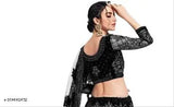 Embroidered net Lehenga Choli & Dupatta set, Indian traditional outfit for women
