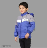 Colorblocked nylon long sleeved jacket for boys, 0-12 months, India origin