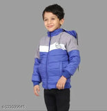 Colorblocked nylon long sleeved jacket for boys, 0-12 months, India origin