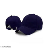 Navu blue cotton baseball cap, cool, trendy, unisex design for men and women from India