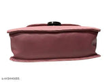 Pink fabric slingbag with 2 compartments, versatile design for women & girls, timeless style from India