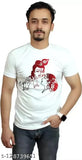 Designer printed polyester t-shirt, short sleeves, vibrant color pattern on a casual fit garment