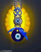 Blue glass PAYSTORE Evil Eye OM Design amulet for protection and blessing, handcrafted from Turkey