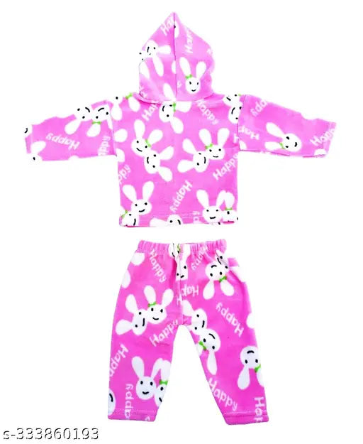 Wool newborn baby winter combo pack: Printed hoody jacket pajama pant set (3 colors), lightweight & warm for 0-12 months