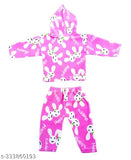 Wool newborn baby winter combo pack: Printed hoody jacket pajama pant set (3 colors), lightweight & warm for 0-12 months