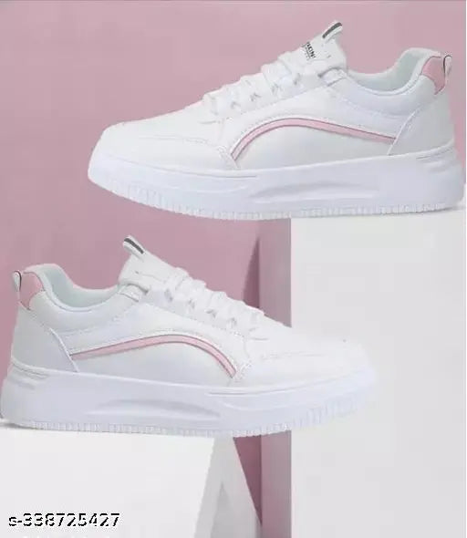 Synthetic LOVINA sneakers for kids, printed design with lace-up detail. Comfortable and durable shoes for casual wear. Indian origin