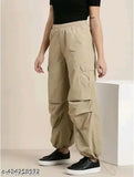 Women's solid polyester lycra cargo joggers pants - Indian-made solid colored activewear for ladies