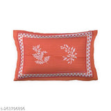 White cotton flat sheet set, single bed with pillow cover, premium Jaipuri design, ideal for summer, VNV Creation