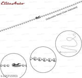 Black adjustable ball chain moustache car rearview mirror hanging ornament, premium laser-cut acrylic by EliteAuto