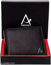 Genuine leather, black RFID blocking men's wallet. New generation stylish gift hamper for men, crafted in India