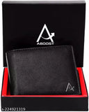 Genuine leather, black RFID blocking men's wallet. New generation stylish gift hamper for men, crafted in India