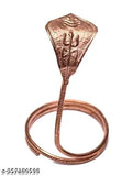 Pure copper Sanskaari Shivling Shesh Naag (4cm Height, 3cm Hood, 40gms), ideal for Nag Panchami puja and removing Kaal Sarpa Dosha