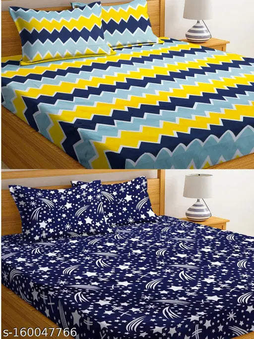 3D printed microfiber king size bedsheets set with floral pattern, featuring 4 pillow covers - ideal for adults in home decor