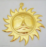 Brass wall hanging: Vastu-compliant Lord Sun Idol, 18cm height, 8cm breadth, ideal for housewarming or wedding gifts