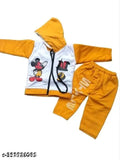 Yellow wool hooded romper with long sleeves and printed net pattern, for infants aged 0-1 year