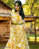 Georgette printed kurta with long sleeves, Indian fashion for women