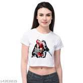 BTS Bangatan boys KPOP fan art cotton crop top t-shirt for women/kids in size 10/34, printed design on short sleeves
