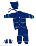 Boys blue wool striped sweater, long sleeves for infants, India origin