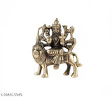 Pure brass Durga MATA Murti for home decor & Puja Room (H3inch), intricately detailed Indian god idol