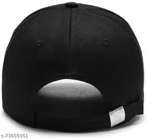 Stylish men's black polyester baseball cap, printed net pattern, solid design from Dubai, pack of 1 originating from India
