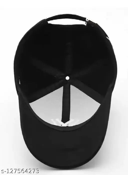 Cotton baseball cap, Virat Orange Badshah Black Square Black - Embroidered pattern, comfortable fit, Indian-origin