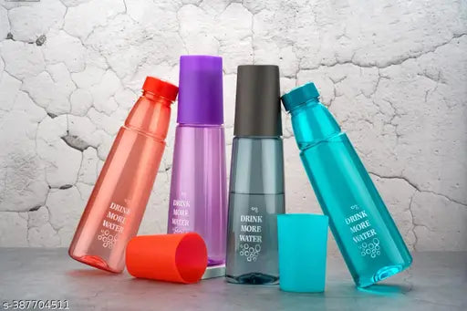 Multicolor KIP SIP 1000 Pet Water Bottles Set of 4, 1 Liter Each, Toxin-free Leak-proof Drinking Accessories for Travel