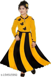 Striped cotton blend long dress for kids, size 2-13 years, soft and comfortable clothing by STARK