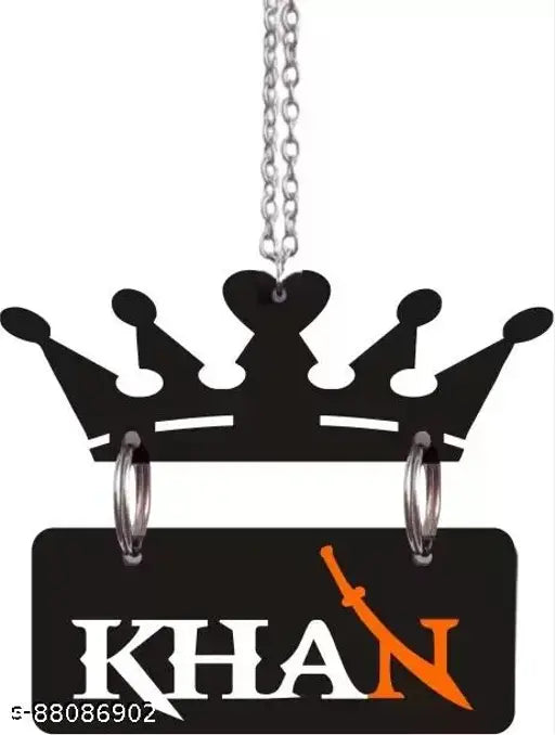 High-quality Indian car hanging with Khan-with-crown design, perfect for car net interiors