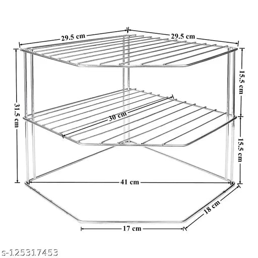 Stainless steel rack holder, free size storage solution for organizing household items, India origin