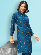 Silk blend ethnic women's coord set, embroidered kurta & ankle length trouser - versatile Indian wear for all occasions