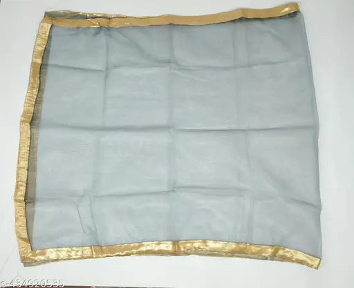 Embroidered cotton lehenga choli set for kids, sleeveless and classic Kerala Kasavu design