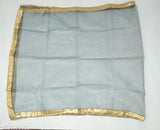 Embroidered cotton lehenga choli set for kids, sleeveless and classic Kerala Kasavu design