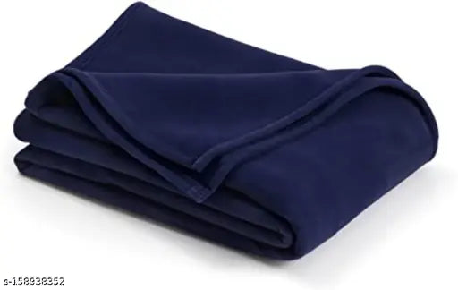 Blue VORDVIGO fleece all-season single bed blanket (228 x 152 cm) - Adds style and elegance to any bedroom setting