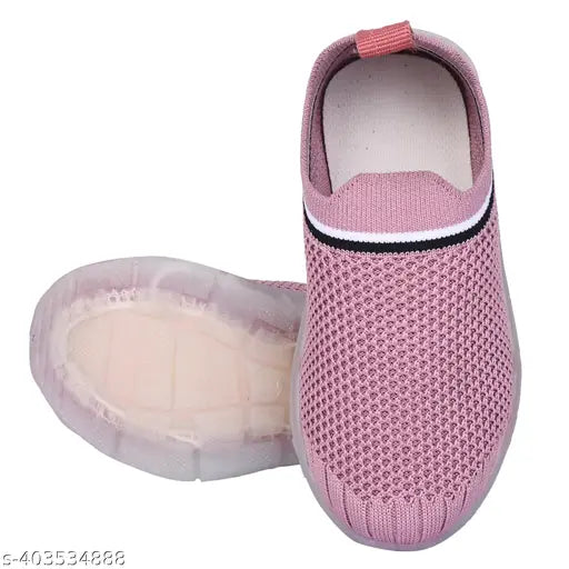 PINK LED Light Up Shoes for Kids: Breathable mesh, cushioned, anti-skid soles, stylish & comfortable, color-changing lights, made from child-safe materials