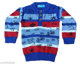 BlueRed colorblocked wool long sleeve kids top, 4-5 years, India origin