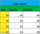 Women's printed cotton pajama, colorful design on navy background, size 28/30/32 inches, made in India