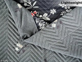 White & ivory hazydecor floral print cotton reversible quilted bedcover set (90*100) with 2 pillow covers (20*30), ideal for summer