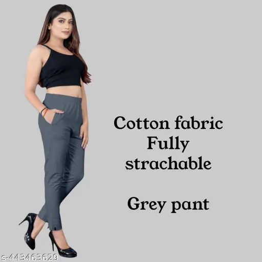 Cotton stretch jeggings for women and girls - Solid colored premium pants from India
