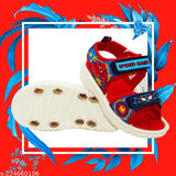 Red Spiderman1 kids sandals with textured net pattern and patent leather sole from Green Comfort brand, ideal for boys aged 4-5 years old