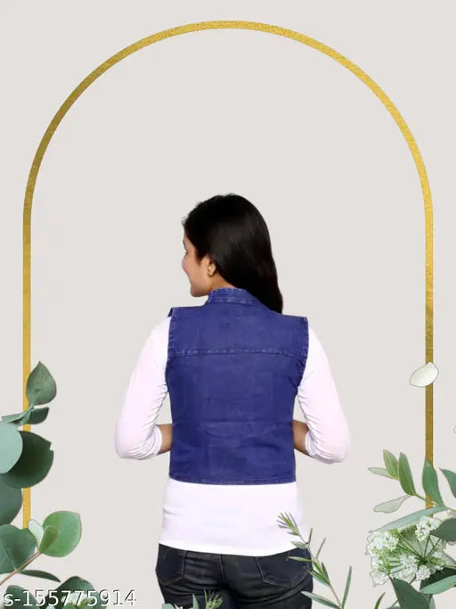 Denim Shitalstylish jacket for kids, solid pattern, top denim look Jackets & Coats