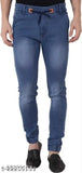 Fashionable dyed/washed denim men's joggers (Size 28, 30, 32), modern Indian jeans for men