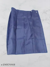 Trendy navy blue cotton blend self-design net school skirt for girls, single pcs packing - White uniform bottom, regular use and wash. Sizes: 28/21/28 (in), 30/22/28 (in). Made in India
