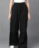 Grey or black polycotton women's cargo pants, stylish and well-structured fit for beautiful lady as a gift